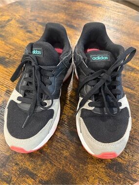 adidas Black, Gray & Pink Low-Top Sneakers